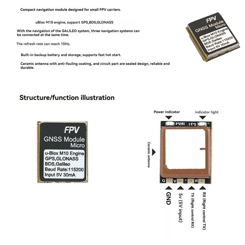 B16C-Voor RUSHFPV GNSS Micro M - Drone Gps Module recensie en prijs